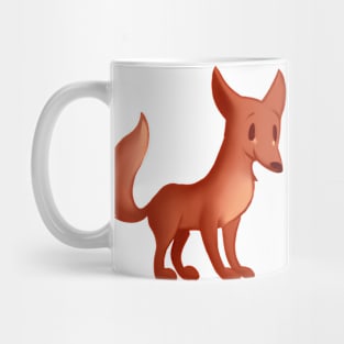 Cute Red Wolf Drawing Mug